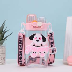 Vaso de Agua para Niños <span class=keywords><strong>BabyBus</strong></span>, de Plástico PP, 500 ml, Resistente, con Pajita, Diseño Bonito, Azul y Blanco, Venta al por Mayor - Product Image 6