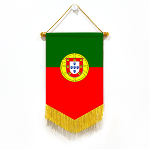 Wholesale Mini Pennant Car Flags 20x30cm Portugal Wall Decor <b>Small</b> Ornaments Hanging Digital Printing Satin Material - Product Image 1