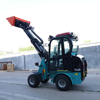 Mini Wheel Loader TL09, Kapasitas Angkut 1000kg, Bucket 0,3cbm, Loader Kompak 2100kg, Mesin Hidrolik, Lengan Teleskopik