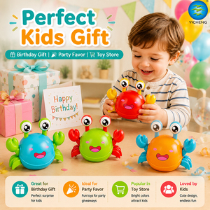 Jouet Crabe Interactif à Pousser et à Marcher avec Yeux Pop-up - Adorable Jouet Sensoriel <span class=keywords><strong>pour</strong></span> Tout-petits - Cadeau d'Anniversaire <span class=keywords><strong>pour</strong></span> Enfants - Product Image 5