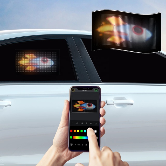 ADE Curved Flexible LED Display Panel 32x64 Pixel Density for Indoor/Outdoor Advertising Digital Signage Roll-up Film Screen