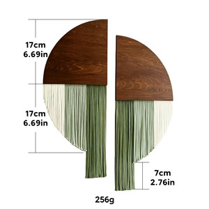 <span class=keywords><strong>Tapiz</strong></span> de <span class=keywords><strong>Pared</strong></span> de Macramé de Algodón Tejido a Mano con Tabla de Madera y Borlas, Decoración de <span class=keywords><strong>Pared</strong></span> Estilo Boho <span class=keywords><strong>para</strong></span> Hotel, Casa de Huéspedes, Sala de Estar - Product Image 6