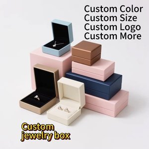 Square Magnetic Luxury Rigid Cardboard Jewelry Box with UV Finish Eco-Friendly Handle for Necklace and Pendant Gift <b>Packaging</b> - Product Image 2
