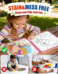 Livres <span class=keywords><strong>de</strong></span> peinture à l'eau réutilisables <span class=keywords><strong>de</strong></span> 10 pages pour les tout-petits <span class=keywords><strong>de</strong></span> 1 à 3 ans, livre <span class=keywords><strong>de</strong></span> <span class=keywords><strong>coloriage</strong></span> sans désordre, livre d'activités artistiques éducatives, cadeau pour les enfants - Product Image 3