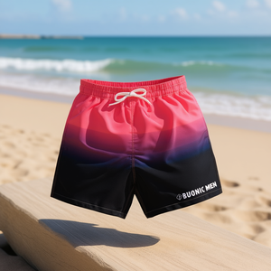 Buonic Pantaloncini da bagno sfumati da uomo M L XL XXL Pantaloncini da bagno ad asciugatura rapida per il nuoto in spiaggia P08074-10 - Product Image 2