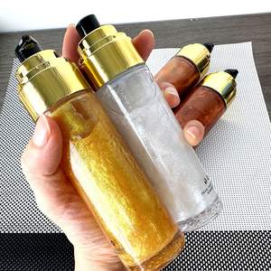 Logotipo personalizado Hidratante Gold Glow Fairy Dust Líquido Brillo Cuerpo Aceite Brillo Resaltador para piel seca - Product Image 4