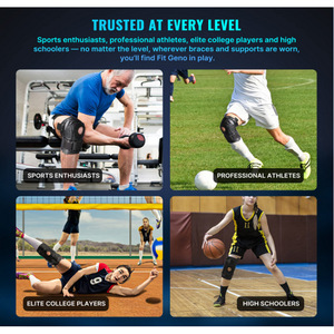 ปลอกรัดเข่าแบบปรับได้ พร้อมแผ่นรองกระดูกสะบ้า ช่วยพยุงและลดอาการปวดจากโรคข้ออักเสบ - Product Image 6