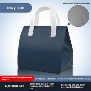 Custom Logo Classic Takeaway Bag Non-Woven Waterproof Large Tote Cooler Cooler Bag Foldable Insulated Thermal Large Capacity - Product Image 4