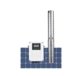 가격 4 인치 2 Hp 2Hp 전원 DC 태양열 잠수정 물 펌프 관개 용 패널 포함