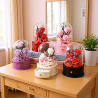 Rose LED encapsulée faite à la main, couleurs variées, fleurs artificielles longue durée pour la maison, les mariages, les restaurants, la Saint-Valentin