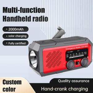 Radio de emergencia XSY XSY-300 con manivela solar, AM/FM, NOAA, batería de 2000 mAh, linterna, alarma SOS para supervivencia - Product Image 2