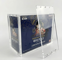 Boîte de présentation en acrylique avec couvercle magnétique et protection UV pour cartes One Piece OP01, OP03, OP11, OP09 - Boîte blanche