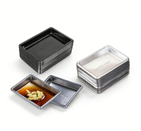 Offre Spéciale – Plat à Sauce Rectangulaire Jetable en PET de Qualité Alimentaire, Style Simple, Épaisseur 0,45 mm, Idéal pour Restaurants, Hôtels, Fêtes, Huile d'Olive