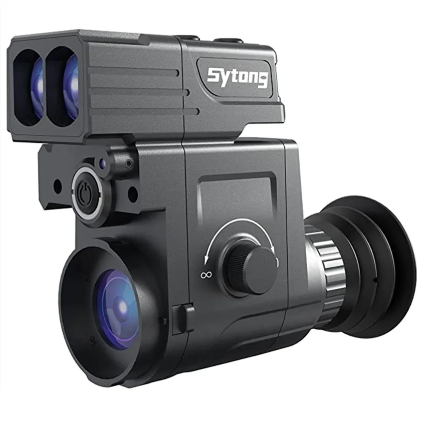 Sytong mira monocular, HT-77LRF 1080p wifi digital visão noturna integrada 1000m laser range finder para caça