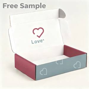 Boîte postale en carton ondulé personnalisée pour cadeaux vêtements sous-vêtements chaussures chaussettes chemise en <span class=keywords><strong>papier</strong></span> laminé mat gaufré de fourrure - Product Image 2