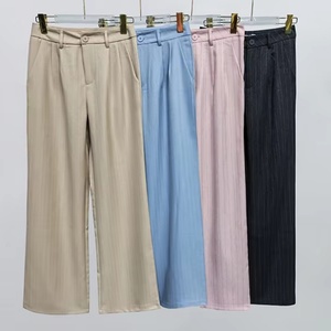 Pantalones de Traje Casuales para Mujer al por Mayor, Personalizados OEM/ODM, Pantalones de Cintura Alta para Mujer - Product Image 1