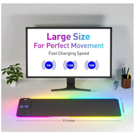Grand tapis de souris personnalisé RGB tapis de bureau étanche et antidérapant tapis de bureau de jeu en caoutchouc souple tapis de table tapis de bureau 15W sans fil