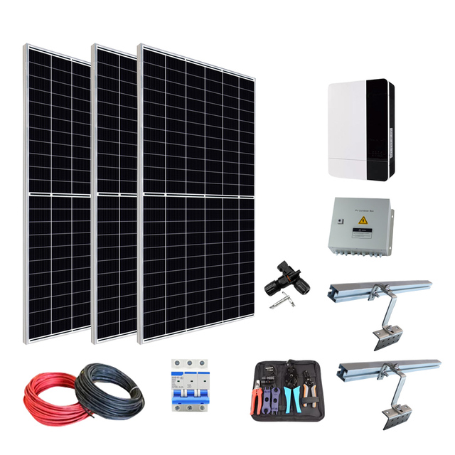 PV All in One 10KW Solar Energy System Off-grid On-grid Hybrid Complete Kit