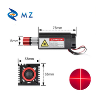 Module de diode laser rouge à focalisation réglable 33x33x75mm 638nm 500mW 800mW 1000mW 12V 24V pour le travail du bois avec support et adaptateur