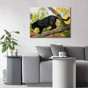 Looife lienzo pared arte <span class=keywords><strong>Pantera</strong></span> <span class=keywords><strong>Negra</strong></span> Animal pintura decoración del hogar 18 "x 12" fotos impresas <span class=keywords><strong>Pantera</strong></span> <span class=keywords><strong>Negra</strong></span> decoración de pared - Product Image 2