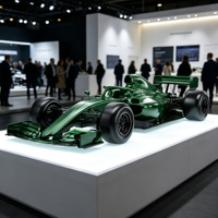 Modèle de voiture de course grandeur nature en résine, sculpture de voiture de course de formule personnalisée en fibre de verre peinte à la main pour l'exposition et la décoration de salle d'exposition