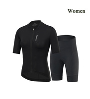 Combinaison de cyclisme pour femmes grande taille avec logo personnalisé, manches courtes, respirante, fermeture éclair intégrale, short de cyclisme rembourré en gel, vélo de route