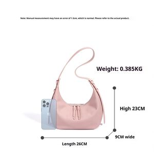 2026 New Luxury Genuine Leather Single <b>Strap</b> Polyester Zipper <b>Shoulder</b>/Crossbody Handbag for Women ODM/OEM Women's Bag Factory - Product Image 3