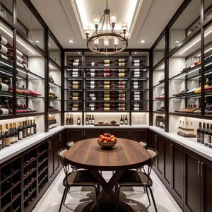 Vinoteca de Lujo Personalizada con Iluminación LED, Estantes para Botellas de Gran Capacidad y Exhibición de Vidrio Templado - Product Image 2