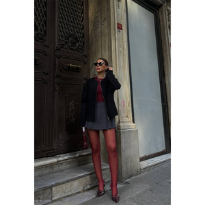 Chemisier en cachemire zippé à imprimé vintage pour femme, coupe ample, décontracté, noir, tissé, tailles XS-XL, respirant pour le printemps/été - Product Image 1