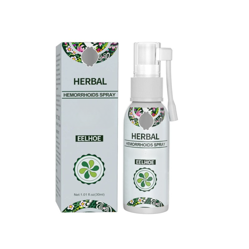 Eelhoe Herbal Hemorrhoids Spray 30ml, Treats External Hemorrhoids, Fissures & Discomfort