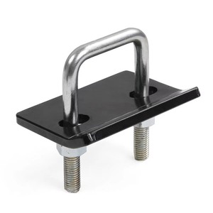 Universal Tow Hook Steel Black 2 Hole Mounting Plate For <b>Car</b> <b>Trailer</b> Boom - Product Image 1