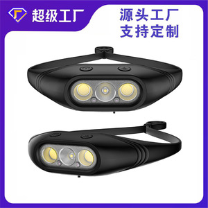 Induction Headlamp High Intensity Led Rechargeable <b>Battery</b> 1200Mh Outdoor Silicone Headlamp With Xpg Main <b>Light</b> And Cob <b>Lights</b> - Product Image 5