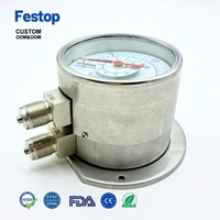 Festop Origin Factory High Accuracy Dual Port Differential Pressure Gauge CY100BWK for Industrial Use Reliable and Durable