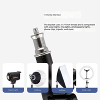 Trépied de photographie noir mat durable de 2 mètres avec verrouillage par torsion, support de lumière d'appoint pour téléphone portable, diffusion en direct en extérieur
