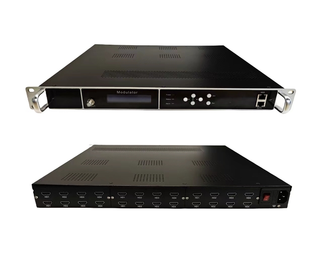 H264/H265 8/12/16/20/24 Channel HD Input RF Output Video Multiplexer for Broadcast TV for IPTV Systems for HDMI 1.4 TS