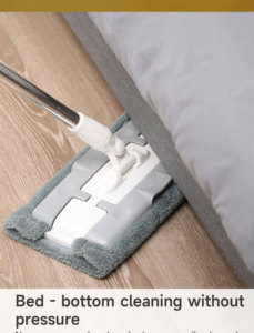 Serpillère plate en microfibre professionnelle, serpillère rectangulaire avec manche en acier, <span class=keywords><strong>essoreuse</strong></span> automatique pour le nettoyage des sols, des fenêtres et des murs, remplacement - Product Image 4