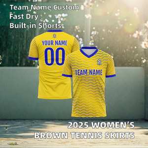 Faldas de Tenis para Mujer, Color Marrón, Secado Rápido, 100% Poliéster, con Shorts Interiores, Personalizables con Nombre de Equipo, Ropa Deportiva para Adultos - Product Image 2