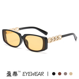 Yingtai Eyewear <b>Square</b> Chain <b>Sunglasses</b> UV400 Unisex Fashion Sunshades - Product Image 2