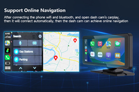 Mise à Niveau Carplay 4K Écran Tactile Portable Universel 9 Pouces Sans Fil Carplay Radio Stéréo Audio Voiture Android Auto Carplay ZC09