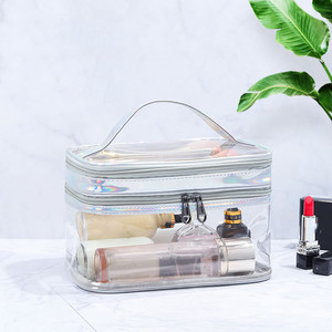 Borsa per il Trucco Personalizzata Red Star, Impermeabile, Portatile, Grande Capacità, con Cerniera, Astuccio Cosmetico in PVC per Viaggi e Influencer - Product Image 2