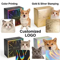Boîte rigide ondulée premium avec bande déchirable pour kits d'abonnement pour animaux de compagnie, impression couleur vive, recyclable