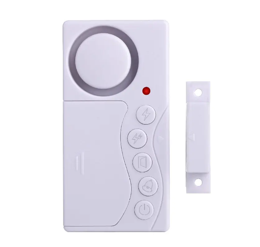 108dB 4 चरणों समय-देरी दरवाजा अनुस्मारक चुंबकीय सेंसर अलार्म व्यक्तिगत सुरक्षा खिड़की/दरवाजा अलार्म