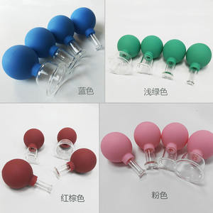 Penjualan laris 4 buah Set bekam wajah kaca PVC Set bekam pemijat tubuh <span class=keywords><strong>Hijama</strong></span> - Product Image 5