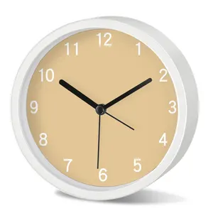 Silent Small Clock Battery Operated Simply Design Analog Alarm Clock For Bedroom