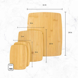 Ensemble <span class=keywords><strong>de</strong></span> planches à découper en bambou personnalisées pour la cuisine, planches à découper en bois durables et <span class=keywords><strong>de</strong></span> haute qualité pour cadeau, vente en gros - Product Image 2