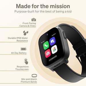JrTrack <span class=keywords><strong>Cosmo</strong></span> 5 어린이 스마트워치 최고의 어린이 안전 전화 시계 정밀 실시간 GPS 추적 통화 문자 활동 학교 설정 - Product Image 6
