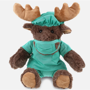 Nueva Mochila <span class=keywords><strong>de</strong></span> Peluche Suave con Diseño <span class=keywords><strong>de</strong></span> Alce Marrón para Venta al por Mayor - Product Image 2