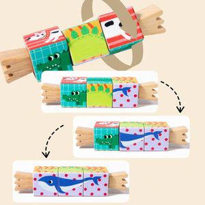 Rompecabezas de Animales Lindos para Viajes en Auto, Juego de Bloques con Forma de Avión, Actividades de Rotación y Deslizamiento para Niños y Niñas - Product Image 5