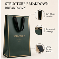 Sac cadeau élégant en papier doré, sac de luxe pour fêtes, mariage, cadeaux de vacances, vente en gros