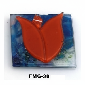 Aimant de réfrigérateur en verre de 5x5 cm Evil Eyes Unique et élégant - Product Image 1